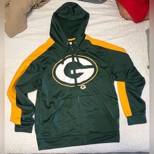 🏈 NFL GREEN BAY PACKERS Defender FULL-ZIP JACKET/HOODIE 🏈 Size Medium